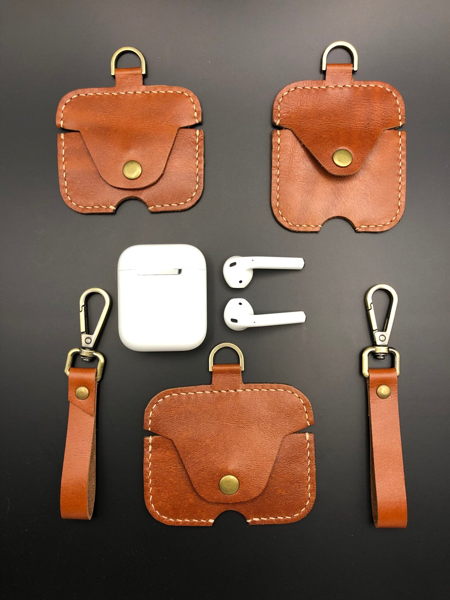 Apple AirPods Leather Case (Brown)